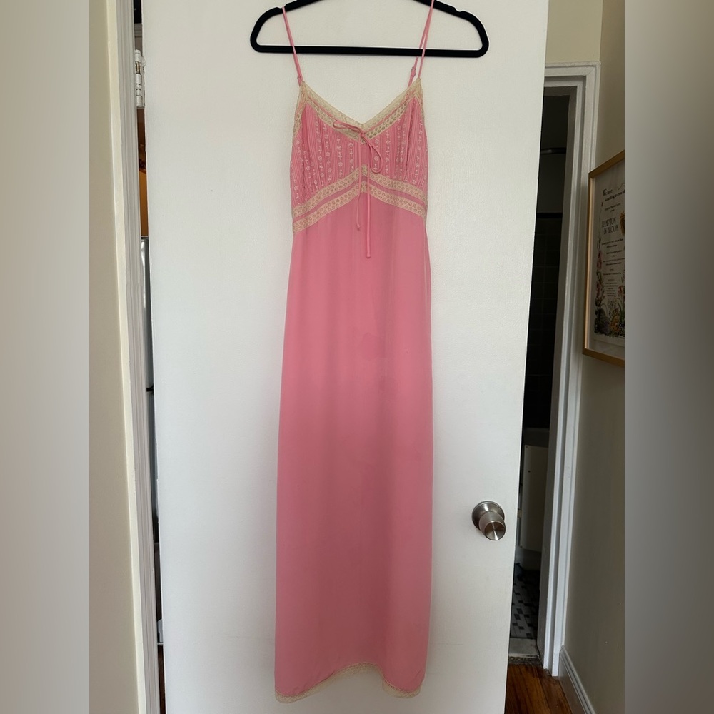 J.Crew Pintuck lace-trim slip dress in crepe de chine